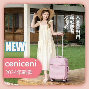 Ceniceni 2024 New 20-Inch Luggage Large Capacity Durable Pull Rod Travel Bag Super Lightweight Silent Universal Wheel Suitcase
