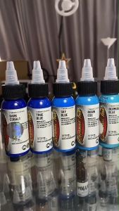 สีอีเทอนอลเฉดสีฟ้า-น้ำเงิน หมึกคุณภาพดี