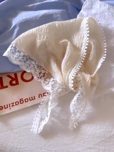 Bando Rambut Scarf Lace Aesthetic / Bando Raw Lace Scarft / Bandana Aesthetic / Syal Renda / Gaya Aesthetic Raw Lace Syal Korea Jilbab untuk Gaya Anda O17