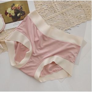 P006P Plus Size Up to 85kg Premium Modal Cotton Seamless Panties High Waist Underwear Briefs Seluar Dalam Wanita大码无痕无压简约艾草档抗菌内裤