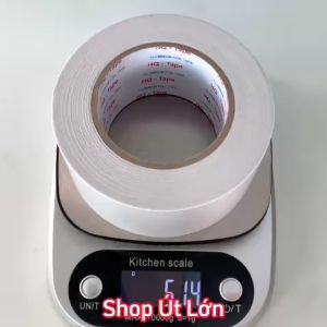 1 Cuộn băng keo 2 mặt rộng 6m dài 50 mét lõi giấy 3mm giá tại xưởng
