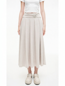 Eco-friendly Viscose Blend A-line Skirt Oval Flower Decoration