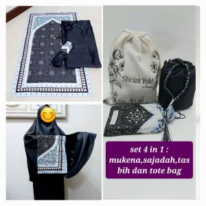 Mukena traveling abuthai  satu set dengan sajadah dan tasbih