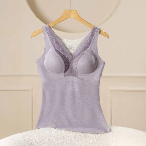 ANBILE | Warm Thermal Vest for Women with Chest Pad and Bra