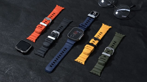 Yizilin Strap Watch Band Fluororubber for Apple Watch Ultra 3 2 1 Series 11 10 9 8 7 6 5 4 3 SE FKM Sports Loop Bracelet