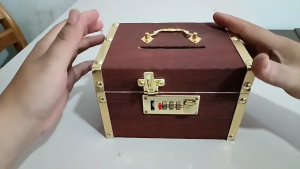 LAKEBAO Bằng Gỗ Hộp Mật Khẩu Khóa Tiền Tiết Kiệm Đồng Xu Hộp Con Heo Đất Ngân Hàng Tổ Chức Với Khóa Kho Báu Hộp Cho Thẻ Đô La Cents Trẻ Em Quà Tặng