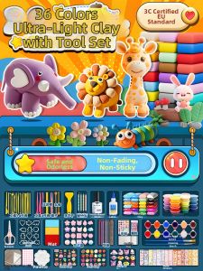 Non-Toxic 24-Color Clay 100g
