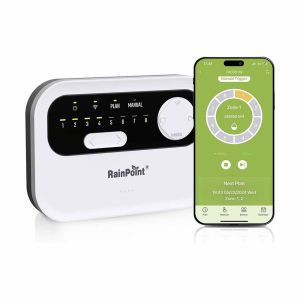 RAINPOINT 8 Station WiFi Smart Sprinkler Controller And Solenoid Valve Irrigation System Works With Sensor