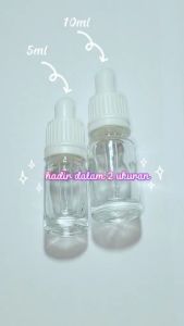 Botol Pipet Kaca Tebal 5ml 10ml Segel Putih