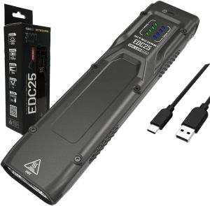 NITECORE EDC25 lampu suluh 3000 Lumens USB-C boleh dicas semula LED Lantern Ultra Slim Built-in bateri Flash