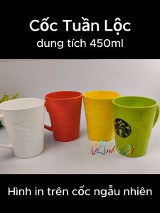 Cốc Tuần Lộc (450ml) - Cốc nhựa có quai - HPC04 - Phúc Minh THP
