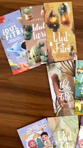 Amplop Uang THR Lebaran Isi 8Pcs 2sisi Bahan Tebal Bisa Pilih Motif 3D Aestethic Ukuran Medium