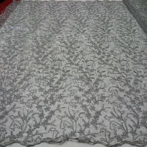 Kain Tille Korea Metallica/Tille Korea kombinasi benang Metallica silver dan kain halus lembut