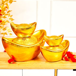 CAIKOU | Decorative Fake Gold Ingots Fortune Attracting Display Creative Candy Box