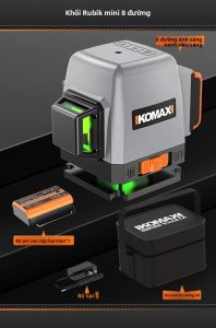 Máy Chiếu Tia Laser Xanh KOMAN 8/12 Tia Độ Chính Xác Cao Hồng Ngoại Tự Động Dùng Cho Đo Đạc Ngoài Trời Chế Biến Gỗ Vật Liệu Phi Kim