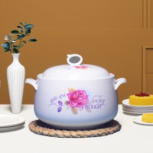 High Temperature Resistant Ceramic Seasoning Bottle with Double Ears And Hole Cover for Kitchen Use Hot Pepper Oil Jar