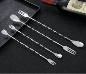 High Quality 304 Stainless Steel Mixing Stirrer Bar Spoon Cocktail Bar Puddle Stirring Spoon Ladle