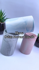 TerraTure Gelas Sikat Gigi Porselen Mouthwash Cup Gelas Kumur Tempat Odol dan Sikat Gigi Toothbrush Holder