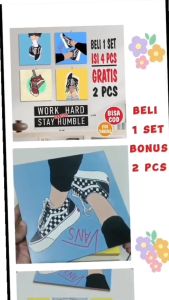 Hiasan Kamar Anak Muda - Tema Sepatu - Beli 1 set free 2 pcs - siap Pajang