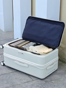 Expandable Large Capacity Travel Suitcase Thickened Zipper Luggage Side Opening Integrated Deep Warehouse for Men And Women