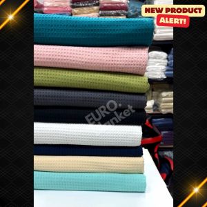 Waffle Blankets 100% Cotton Blanket Super Single Size 60x80 inches Cozy Warm Thermal Blanket