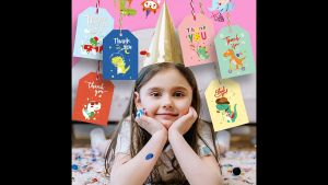 48 Pcs + 50 Strings Thank You Tags Gift Label Tags Birthday Party Tags