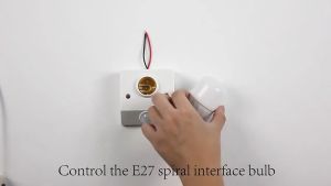 Mayitr Fitting Lampu Bohlam dengan Sensor Gerak Infrared 240V 25W E27 - APH820 - Putih