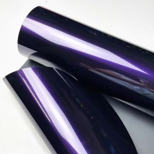 Premium PET High Glossy Midnight Purple Vinyl Wrap Film Car Wrapping Motorcycle DIY Sticker Decal Air Release Self Adhesive