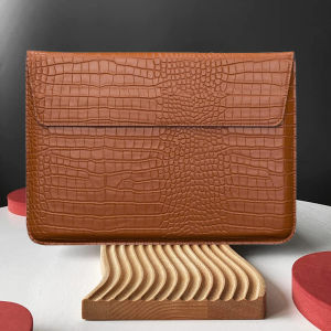 นิ้วเลียนแบบหนังจระเข้ขามเตู กระเป๋ามีปก โน้ตบุ๊ค กระเป๋าถือสำหรับแมคบุ๊กโปรแอร์ 11 12 13 14 15 16