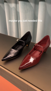 Nose Mary Jane With Sculpture Heel Pump