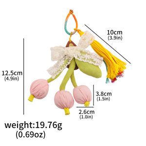 2026 Handmade Knitted Fabric Sunflower And Tulip Flower Bag Charm Clothing Bag Decoration Backpack Charm Accessory Gift