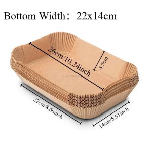 Cooking Paper Air Fryer Disposable Paper Square Round Baking Barbecue Plate NonStick Mat Kitchen Oven Oil Absorbing Paper Tool
