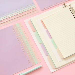 กระดาษคั่นหน้าสมุดโน้ตกระดาษคั่นหน้า A5โฟลเดอร์ฉลากดัชนีกระดาษแข็งกระดาษแบ่งประเภทบัตรพลาสติกสมุดบันทึก B บรรจุ6หน้า