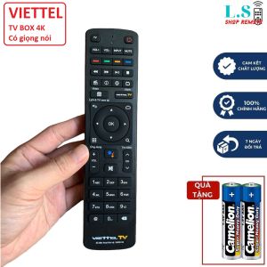 Điều khiển đầu thu Viettel giọng nói chính hãng TV Box 4k remote truyền hình kỹ thuật số smart box vietel mẫu mới 2021 voice