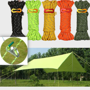 4m Outdoor Guy Lines Tent Cords Camping Rope with Aluminum Guylines for Camping Hiking Backpacking