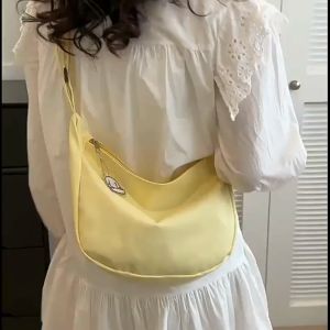 Tas Selempang Tas Bahu Polos Sling bag Shoulderbag Wanita Remaja OOTD Sekolah kuliah Fashion Cute Korean Canvas 36825