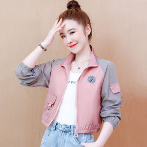Lightweight Short Style Womens Sun Protection Clothing Breathable Color Block Outerwear Summer New Arrival Korean Version