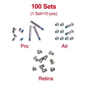 100Sets Bottom Case Screws For Macbook Air Pro Retina A1369 A1370 A1465 A1466 A1278 A1286 A1297 A1398 A1425 A1502