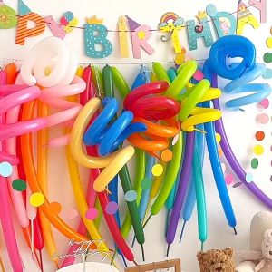 Happy Time 10pcs/20pcs Multicolour Balloons Set Party Needs Long Glossy Twist Latex Balloons Thick Strip Metal Color Inflatable Balloon For Birthday Party Decorations Set Boy Girl Diy Gifts Christening Souvenirs\\n\\n Introduction to Happy Time Balloons\\n\\nHappy Time Balloons are a popular choice for party decorations due to their vibrant colors, durable construction, and ease of use. This article will guide you through the various features and benefits of these balloons, as well as provide tips and ideas for using them at your next event.\\n\\n What are Happy Time Balloons?\\n\\nHappy Time Balloons are a set of 10 or 20 multicolored latex balloons designed specifically for party decorations. These balloons are made from high-quality materials, ensuring they remain inflated for extended periods and maintain their bright, glossy appearance throughout the celebration.\\n\\n Key Features & Benefits\\n\\n- **Long Glossy Twist Latex Balloons:** Happy Time Balloons are known for their long, glossy twist design, making them perfect for creating unique balloon arrangements.\\n- **Christening Souvenirs:** These balloons can be used as memorable souvenirs for christening events, providing guests with a lasting memento of the special day.\\n- **DIY Party Decorations:** With Happy Time Balloons, you can easily create stunning party decorations with minimal effort, allowing you to focus on enjoying the celebration.\\n\\n Choosing the Right Balloons for Your Event\\n\\nWhen selecting balloons for your event, consider the type of occasion and desired atmosphere. Here are some suggestions for choosing the right Happy Time Balloons:\\n\\n Long Glossy Twist Latex Balloons\\n\\nThese balloons are ideal for creating eye-catching balloon arches, garlands, and other decorative elements. Their long, glossy twist design adds a touch of elegance to any celebration.\\n\\n Christening Souvenirs\\n\\nFor christening events, choose Happy Time Balloons in soft pastel colors to create a warm, welcoming atmosphere. These balloons can be personalized with the baby's name and birth date, making them a thoughtful keepsake for guests.\\n\\n DIY Party Decorations\\n\\nHappy Time Balloons come in a variety of vibrant colors, making them perfect for DIY party decorations. Use them to create themed balloon bouquets, centerpieces, or even a fun balloon piñata!\\n\\n How to Use Happy Time Balloons\\n\\nNow that you've chosen the right Happy Time Balloons for your event, it's time to learn how to use them effectively. Here are some tips and ideas for using these balloons at your next celebration:\\n\\n Inflating Balloons for Birthday Parties\\n\\nTo inflate Happy Time Balloons, use a helium tank or air pump. For a more eco-friendly option, consider using air instead of helium. Once inflated, tie the balloon with a ribbon or string to secure it in place.\\n\\n Creating Unique Balloon Arrangements\\n\\nExperiment with different balloon arrangements to create a unique look for your event. Try combining Happy Time Balloons with other party decorations, such as streamers, confetti, and balloons in complementary colors.\\n\\n Enhancing Events with Balloon Decorations\\n\\nUse Happy Time Balloons to enhance the atmosphere at your event by creating balloon arches, garlands, and other decorative elements. These balloons can also be used to create themed balloon bouquets, centerpieces, and even a fun balloon piñata!\\n\\nHappy Time Balloons are a versatile and affordable option for party decorations. With their long, glossy twist design and vibrant colors, these balloons will add a touch of elegance and fun to any celebration. Whether you're planning a birthday party, christening, or other special event, Happy Time Balloons are sure to make your party unforgettable!\n}