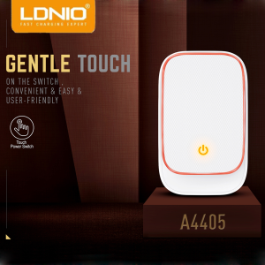 LDNIO 4 USB Multi Ports Auto ID 4.4A Fast Charger With LED Touch Night Lamp Wall Travel Charger for iphone ipad samsung USB Smart Travel Charger For UK Plug