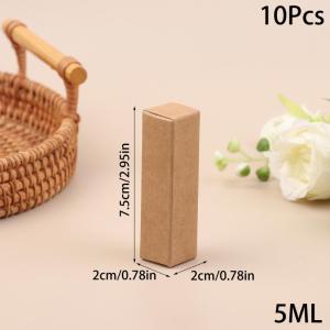 10Pcs Blank Kraft Paper Tube Showcase Box White Black Cardboard Container Essential Oil Perfume Lipstick Small Jewelry Desktop