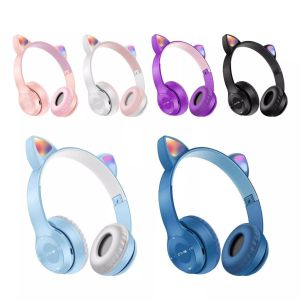 Tai Nghe Không Dây Kết Nối Headphone Bluetooth P47M Tai Mèo Chuyên Gaming Đàm Thoại Cực Chất Cực Cute