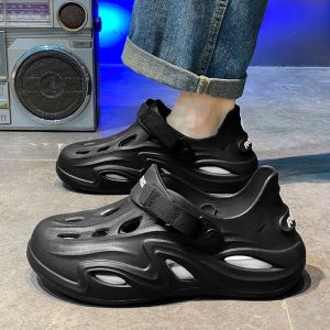 Korean Sandals for Men Anti-slip Mens Hole Shoes Waterproof EVA Outdoor Sandals Summer Beach Shoes For Men Size 39-46