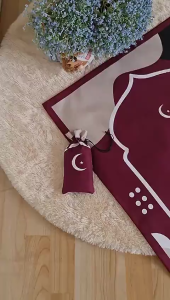 hijabinspo - Sajadah Travel Pouch Lipat Kantong Serut Jumbo Motif Turkey Souvenir Umroh Bahan Pollyester 106 × 50 cm