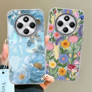 Blue Rose Flower Girls Phone Case For Xiaomi Redmi 15C 14C 13C A3 A1 A2 9A A5 9C Note 15 14 13 12 11 10 11S 10S 8 9 Pro 5G Cover