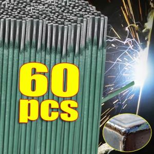 10-60ชิ้นลวดเชื่อมเหล็กคาร์บอนอิเล็กโทรดละเอียดพิเศษสำหรับท่อชุบสังกะสีแผ่นเหล็กท่อบางเครื่องมือบัดกรีในครัวเรือน