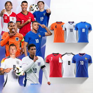 2024 European Cup National Team Jersey Soccer Suit Set Mens German France England Portugal Team Uniform Customization