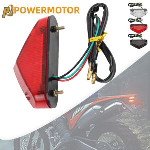 Đa Năng 12V Đuôi Xe Máy Đèn Phía Sau Phanh Dừng Sáng Cho Xe Tay Ga Bụi Bẩn Xe Đạp Cafe Racer Biển Chiếu Sáng