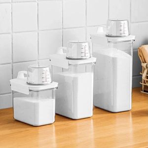 Laundry Powder Storage Box Bathroom Laundry Detergent Storage Tank Transparent Acrylic Box Household Necessities