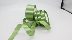 22 Mét/Cuộn Ruy Băng Satin Màu Xanh Cỏ Cho Đám Cưới Giáng Sinh Trang Trí Nhà Làm Bằng Tay Gói Quà - Một Mặt Polyester